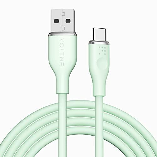 VOLTME USB Type C ケーブル 柔らかいシリコン製 絡まない 断線防止 タイプc ケー...