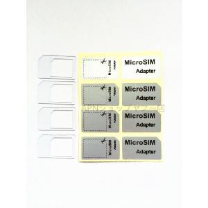 【ゆうパケット送料無料】 MicroSIM⇒sim変換アダプタ　（クリア）　4個分　マイクロシムカードをSIMカードに変換　ドコモ｜APNショップ