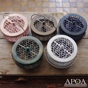 蚊取線香ホルダー アイアン製 丸型 ∞ ラウンド 蚊帳