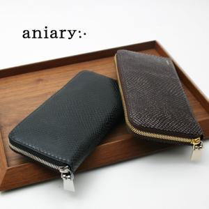 アニアリ 長財布 aniary ラウンドファスナー Scale Leather 18-20003｜apois11