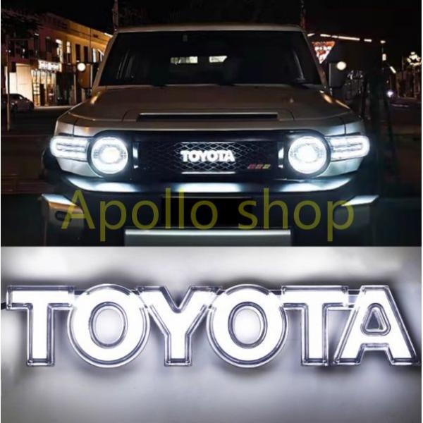 トヨタ TOYOTA FJクルーザー LED フロントグリル エンブレム TOYOTA