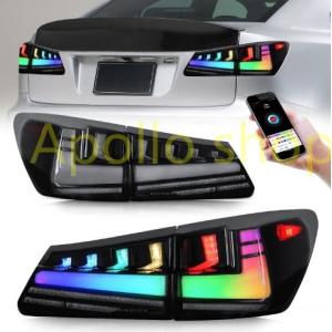 レクサス 2006-2012 IS250IS300IS350 LED テールランプ 左右セット RGBタイプ｜apolloshop