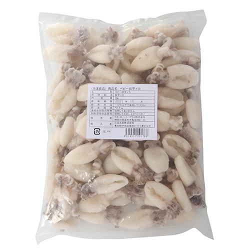 業務用 冷凍 ベビー紋甲イカ 61-80 1kg (烏賊 イカ いか もんごうイカ モンゴウイカ 雷...