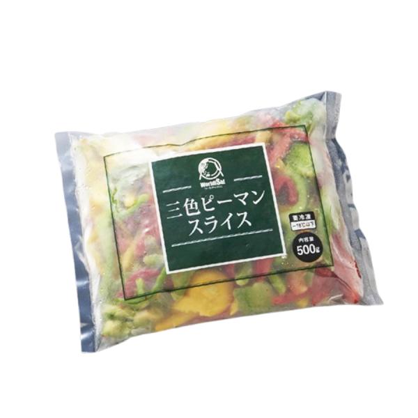 神栄 ３色 ピーマン スライス ミックス 500g ( パプリカ / 野菜 ) [ 1126366 ...