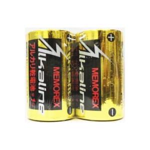 アルカリ乾電池単1形1.5V LR20(2S) 2個パック MEMOREX