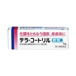 テラ・コートリル軟膏a 6g 抗生物質・副腎皮質ホルモン配合剤 【メール便対応、メール便発送3個まで】