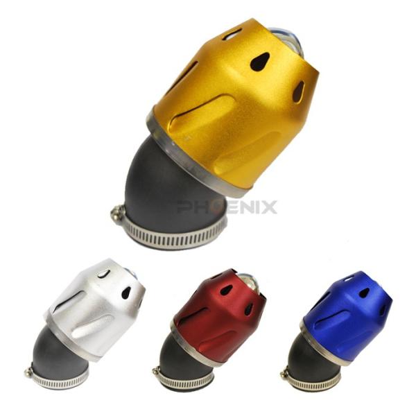 パワーフィルター エアフィルター 口径 35Φ~48Φ 全天候型 アダプター 付き バイク 汎用 4...