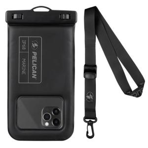 Pelican 防水ポーチ IP68 ネックストラップ付属 6.5 inch Stealth Black