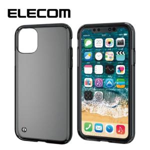 エレコム シンプルクリア耐衝撃ケース ブラック iPhone 11｜appbankstore