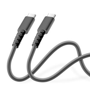 充電/通信 やわらかケーブル USB-C to USB-C 0.5m ブラック｜appbankstore