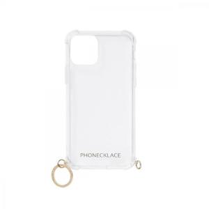ストラップ用リング付きクリアケース ゴールドチャーム iPhone 12/12 Pro
