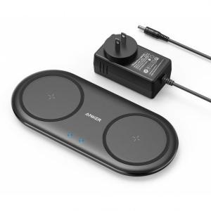 Anker PowerWave 10 Dual Pad パッド型ワイヤレス充電 ブラック 2台同時 アンカー パワーウェーブ