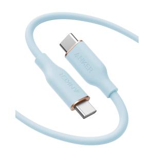 Anker PowerLine III Flow USB-C &amp; USB-C ケーブル 1.8m アイスブルー