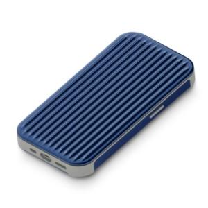 Premium Style ハイブリッドフリップケース ブルー iPhone 14 Pro｜appbankstore