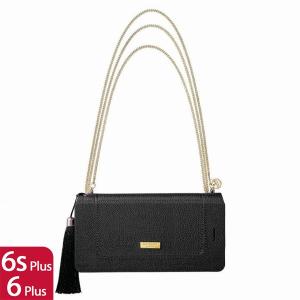 GRAMAS FEMME バッグ PUレザー手帳型ケース Sac ブラック iPhone 6s Plus/6 Plus