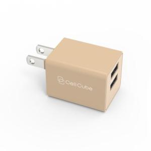 CellCube 2ポート USB A Charger 12W Share 洗柿(あらいがき)/薄オレンジ｜appbankstore