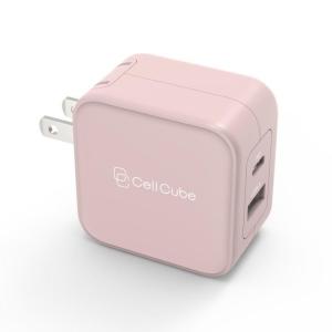 CellCube 2ポートUSB-C Fast Charger PD20W share 薄桜の商品画像