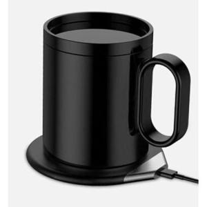 ちょうどよい温かさを持続するマグウォーマー＆ワイヤレス充電器にもなる ブラック 適温 在宅 オフィスワーク 在宅ワーク