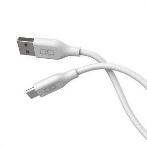 CIO シリコンケーブル USB-A to USB-C 1m ホワイト