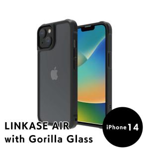 ABSOLUTE LINKASE AIR with Gorilla Glass ブラック iPhone 14 リンケース アイフォン ゴリラガラス