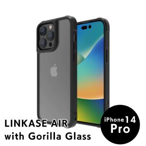 ABSOLUTE LINKASE AIR with Gorilla Glass ブラック iPhone 14 Pro リンケース アイフォン ゴリラガラス