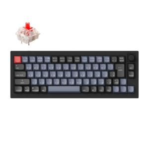 Keychron Q2 QMK キーボード ノブ JIS配列 テンキーレス 組立済 カーボンブラック ホットスワップ 赤軸｜appbankstore