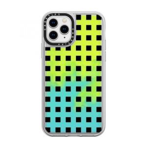 casetify Modern trendy black white block pattern neon sand green iPhone 11 Proの商品画像