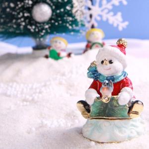 キラキラ可愛い☆スノーボーイ　クリスマスの置物　クリスマス 宝石箱　PIYUTA　BOX　ジュエリーボックス｜appearmarket
