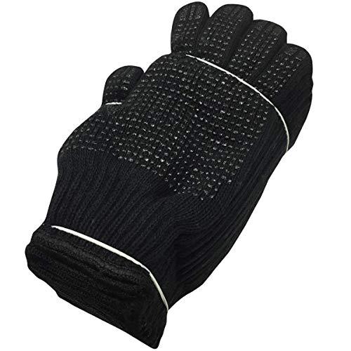 [ACE] すべり止め軍手 黒 10双組 AG395