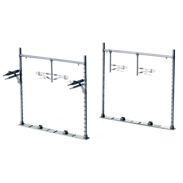 KATO Nゲージ 複線ワイド鋼管ビーム架線柱 灰 12本入 23-067-1 鉄道模型 用品