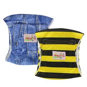 OHBABYKA犬用 マナーベルト マナーバンド オムツカバー ドッグウェア 犬の服 しつけ マーキング防止 トイレ おしっこ失敗 介護用 2点セット