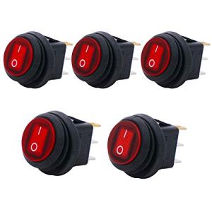 TWTADE/ 5個12V 20A防水ラウンドロッカートグルLEDスイッチ3ピン