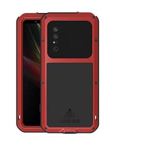 Sony Xperia1 II アルミケース LOVE MEI 正規品 軍用 耐衝撃 防水 防塵強化ガラス内蔵 タフ ケースアルミバンパーケース So