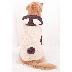 MaruPet (マルペット) ペット犬服 冬用 柴犬 秋田犬 中型 大型犬用 綿服 スウェット 帽子付き 犬洋服 保温 お出掛け用 二脚 熊 6XLの商品画像