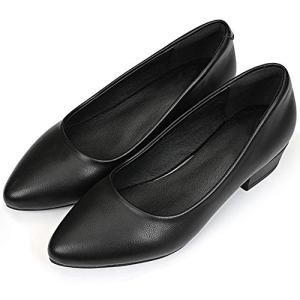 HUMBGO パンプス 黒 ローヒール レディース