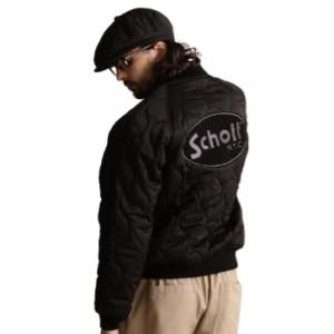 [Schott NYC] [ショット] ONIONQUILTED JACKET OVAL CHENILLE LOGO/オーバルシニール オニオンキルト ジャケット 782-3252021 メンズ M 010 ブラックの商品画像