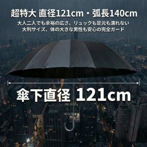 Nano-teck 超撥水 耐風傘 メンズ長傘...の詳細画像3