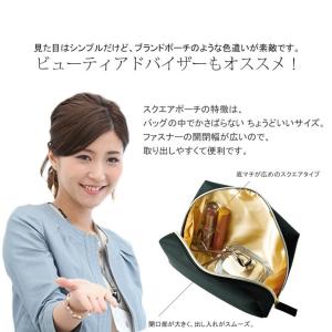 ポーチ おしゃれ ボックス ミラー ブラック ...の詳細画像1