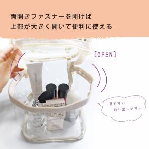 ピュアナ クリア バニティポーチ 透明 コスメ...の詳細画像2