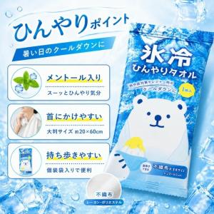 【5枚セット】氷冷 ひんやりタオル 大判20×...の詳細画像3
