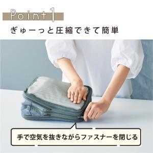 【動画有り】 トラベル圧縮バッグ 両面開き 2...の詳細画像5