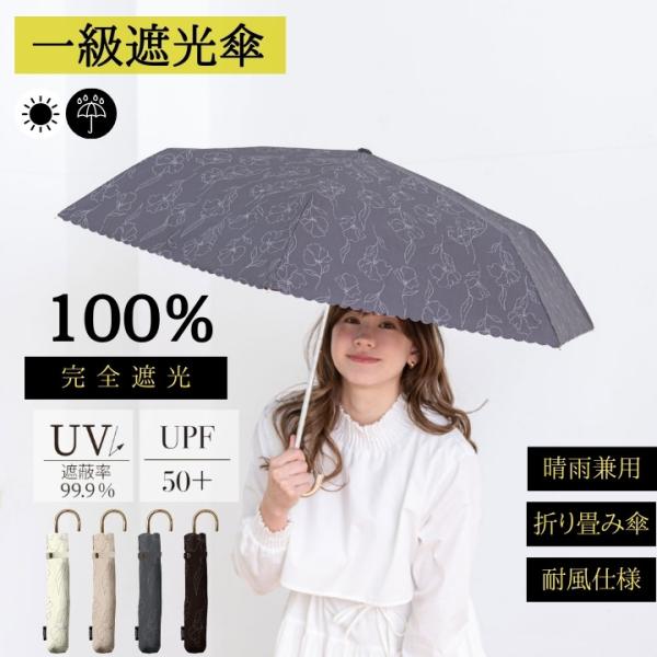日傘 折りたたみ傘 折傘 ブラックコーティングUVプロテクト傘 UVカット 紫外線カット 涼しい オ...