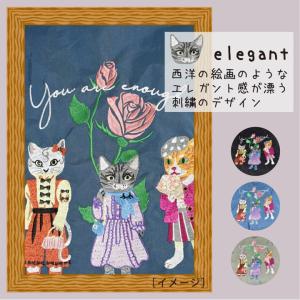 ネコ刺繍 エコバッグ 折りたたみ 大容量 約4...の詳細画像2