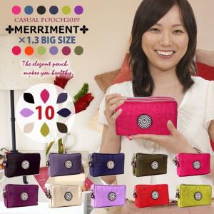 ポーチ シンプル BIG カジュアル 小物入れ スマフォ入れ レディース メンズ MERRIMENT メリーメント