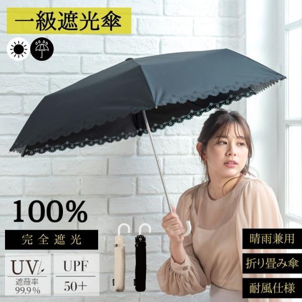 日傘 折りたたみ傘 折傘 ブラックコーティングUVプロテクト傘 UVカット 紫外線カット 涼しい オ...