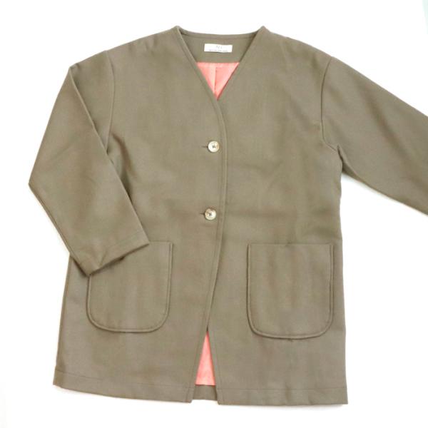 企画サンプル マーゴアウター（カーキ系） アップルハウス 羽織り コート 爆買