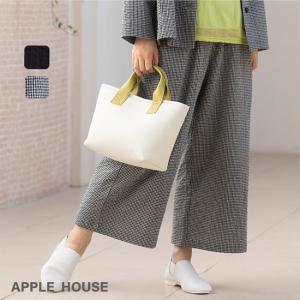 アップルハウス カウダパンツ ウエストゴム チェック柄 セットアップ