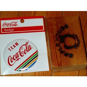 コーラ コカコーラ 缶バッチ 缶バッヂ 缶バッジ　チームコカコーラ 缶バッヂL　Team Coca-...