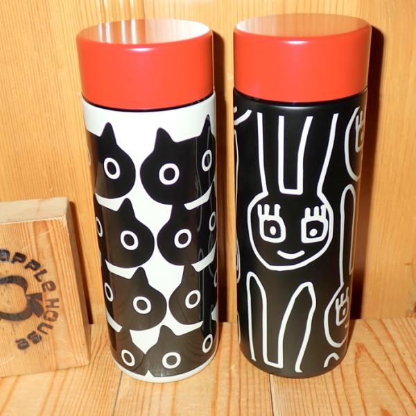 マタノアツコ　モノトーン ステンレスボトル（絵柄を選択してください）　水筒 氷止め 保温 保冷 俣野...
