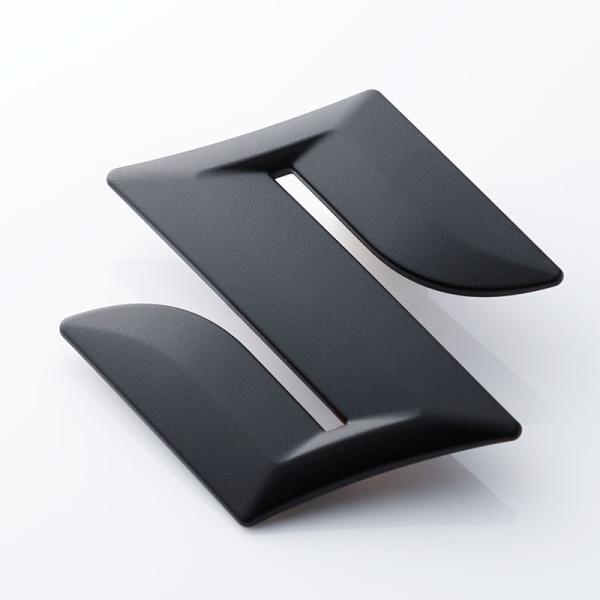 スズキ車用マット ブラック リアエンブレム  車名も塗装可能